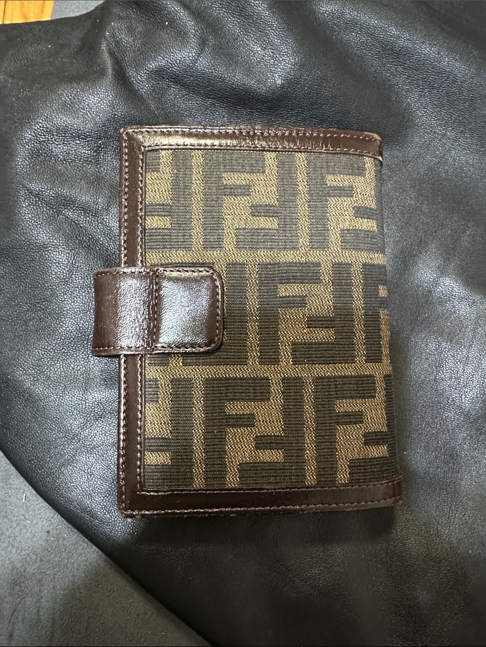 Fendi Brown Zucca FF Canvas Wallet with Leather Trim - Picture 2 of 12